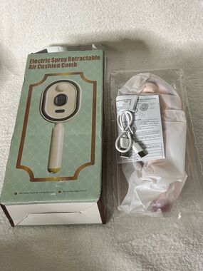 Electric Spray Retractable Air Cushion Comb - Rose Gold